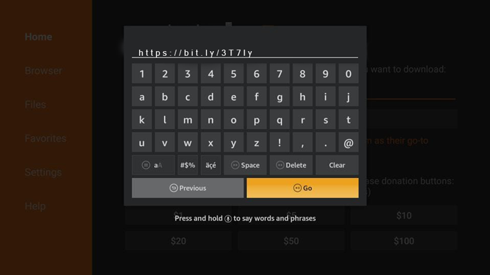 firestick keyboard screen